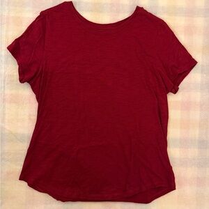 Old Navy Women's Rich Red Short Sleeve Tee